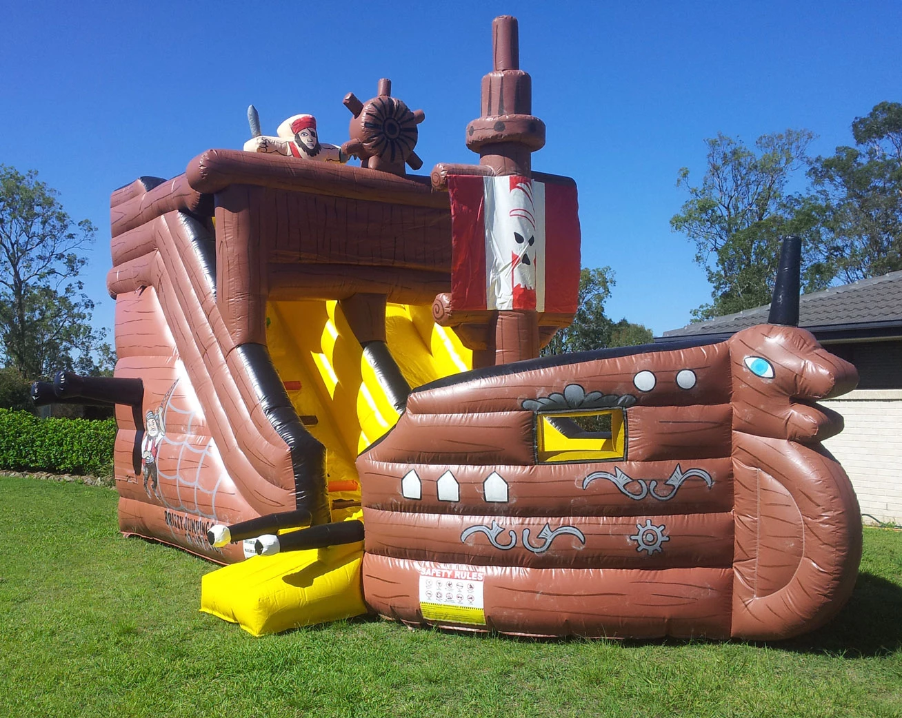 Pirate Ship Bouncer and Slide